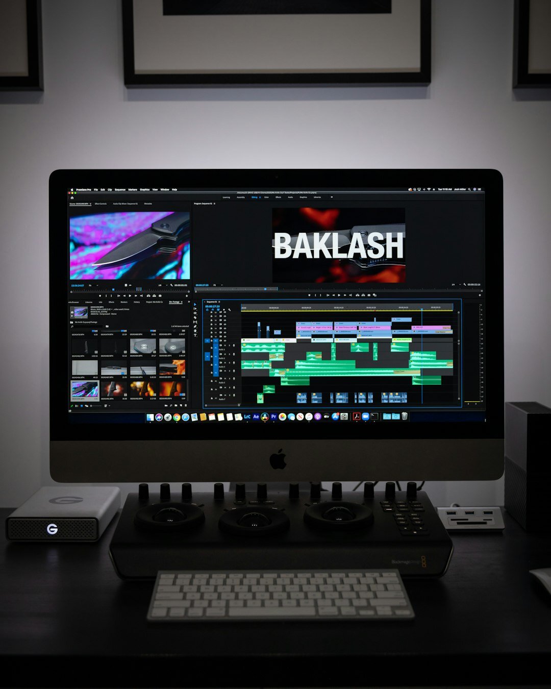 video editing software on computer