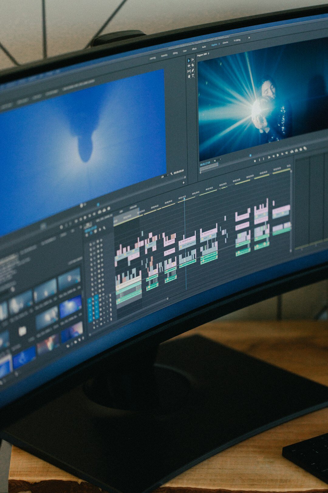 video editing software on computer