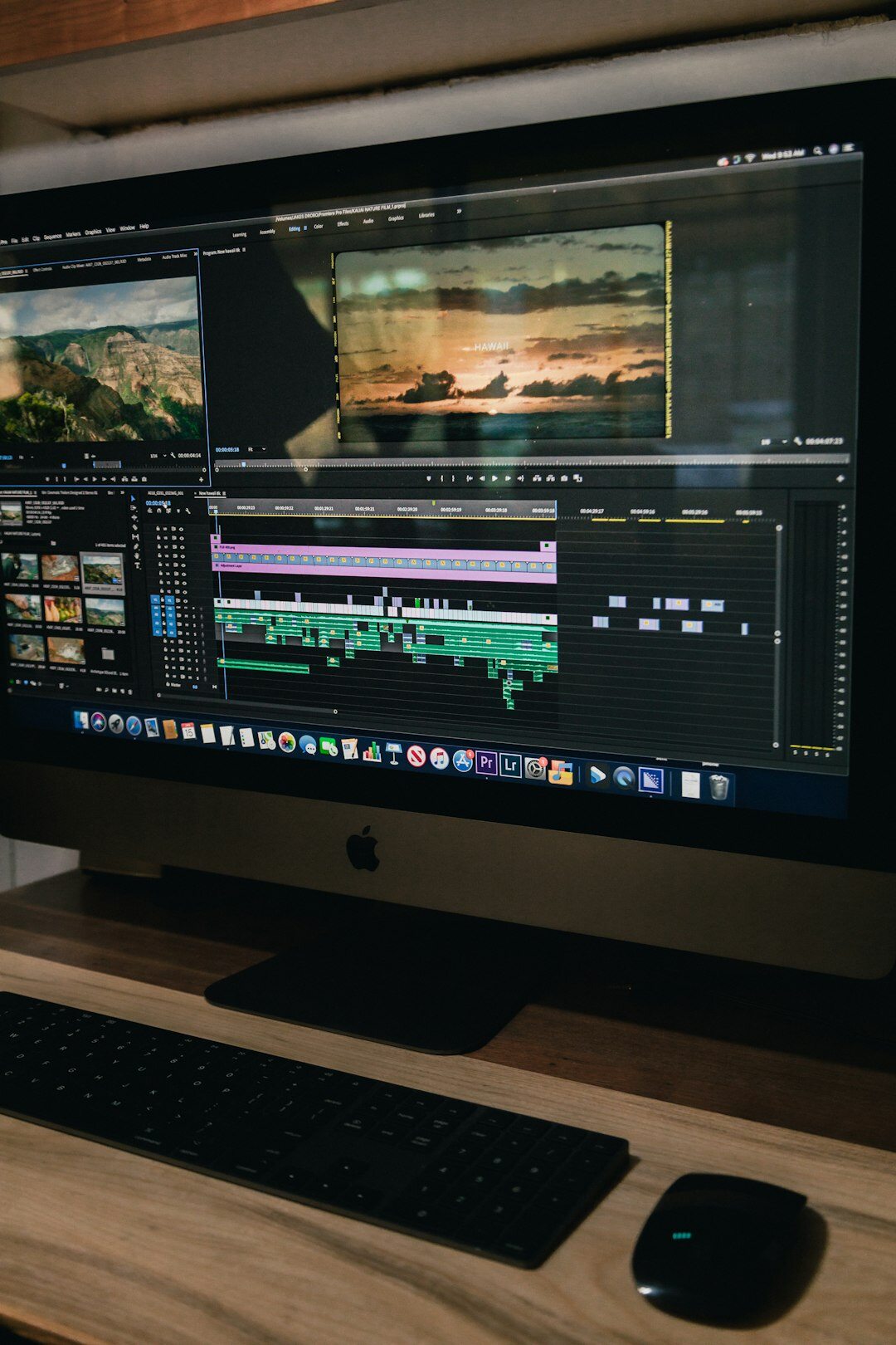 video editor at computer