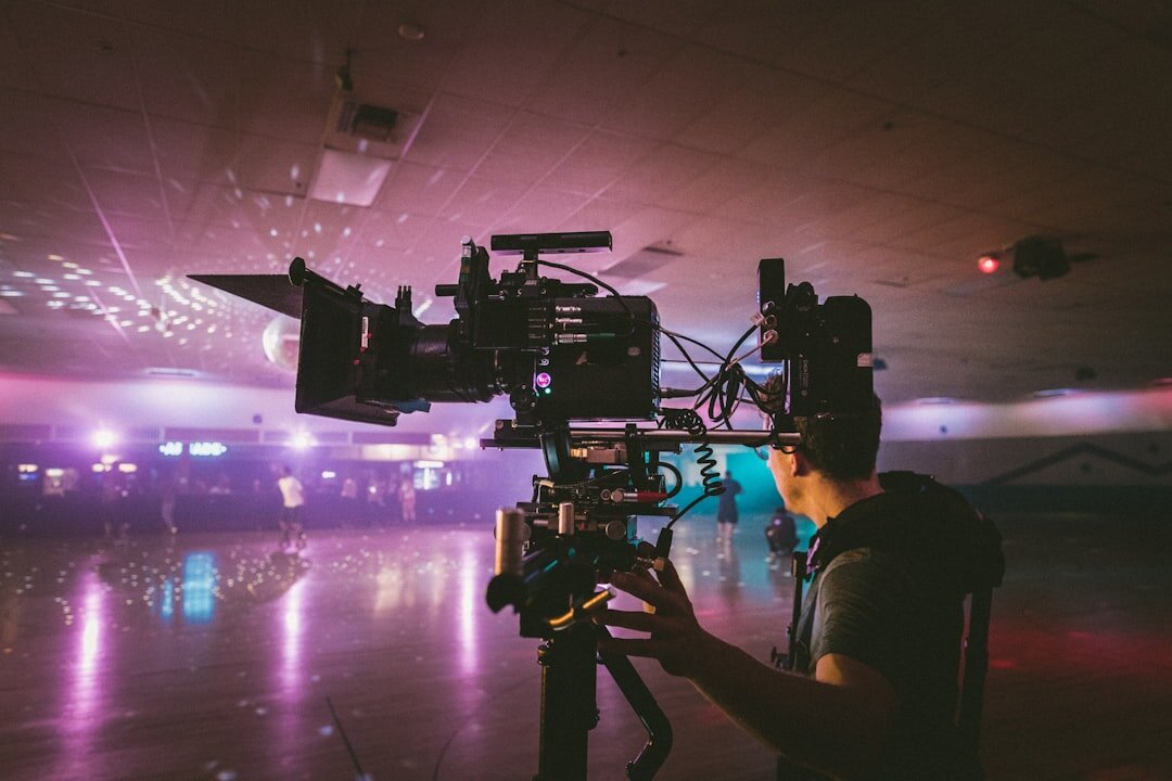 master filmmaker reviewing footage
