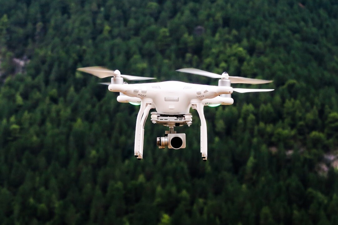 drone filming landscape