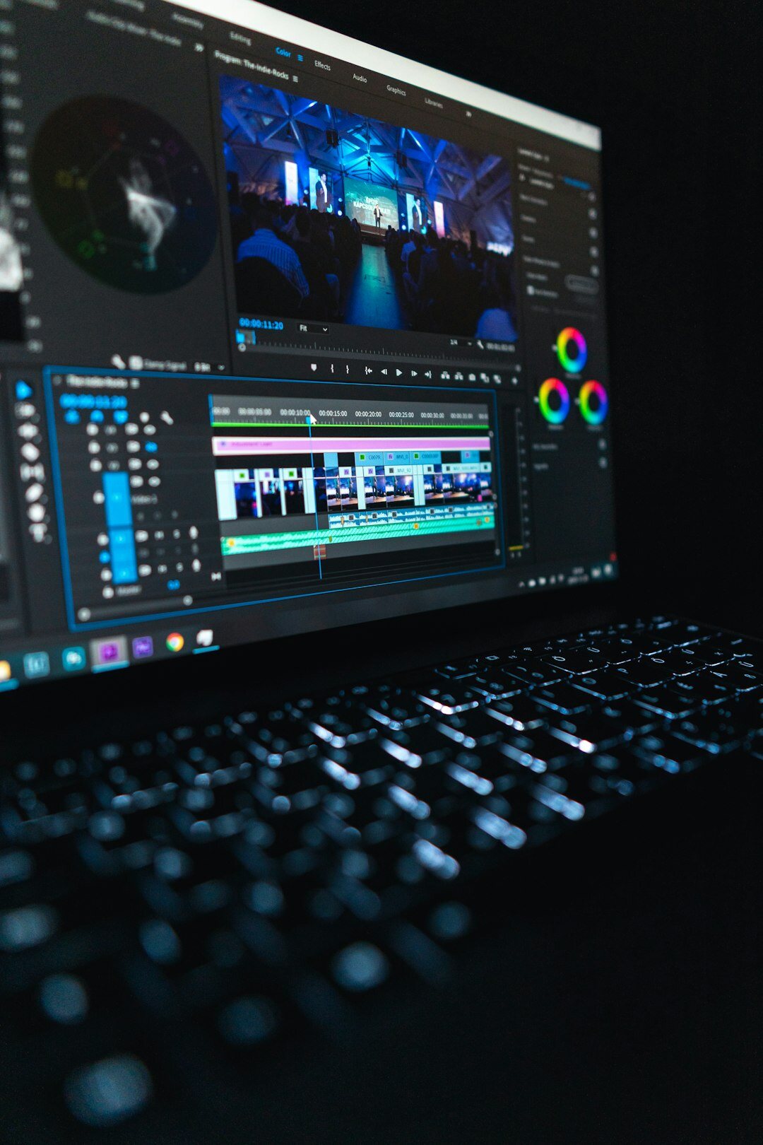 cinematic film editing timeline